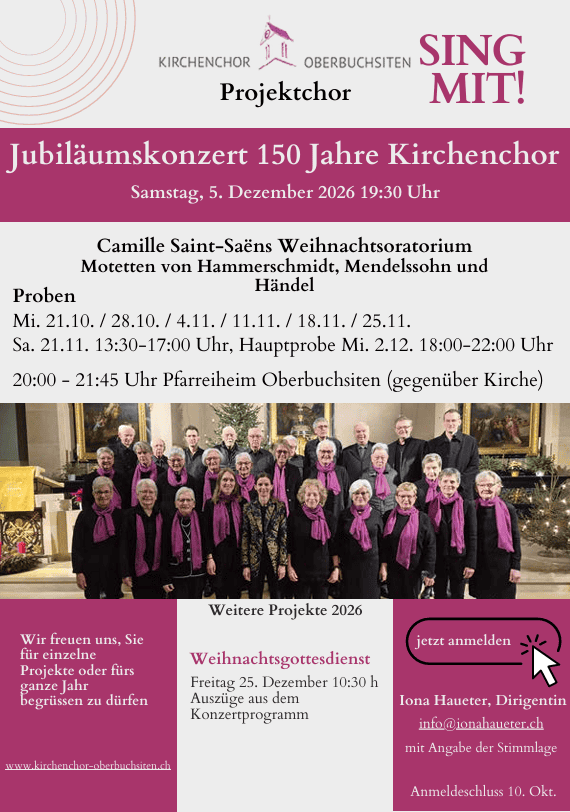 Projektchor, 150 Jubiläum Kirchenchor